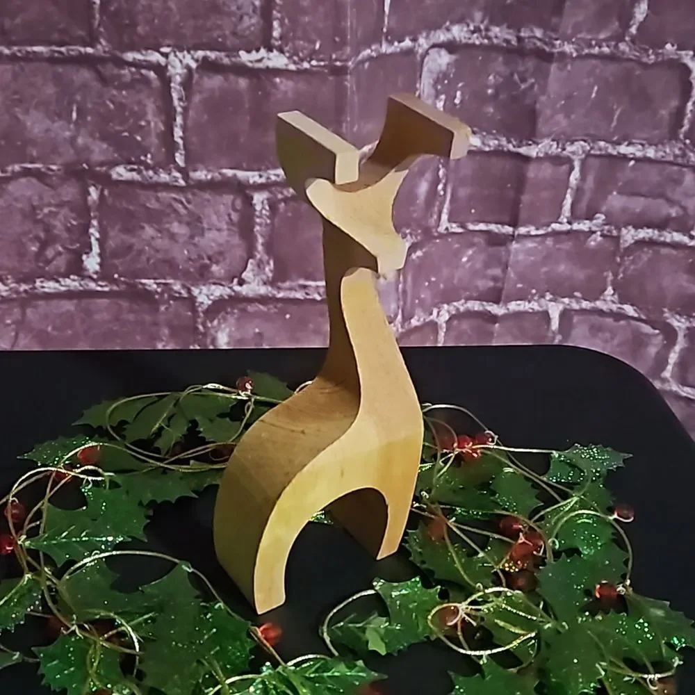 Wood Reindeer Holiday Home Decor